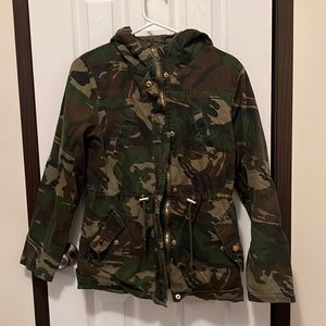 Miss London Camo Bomber Jacket